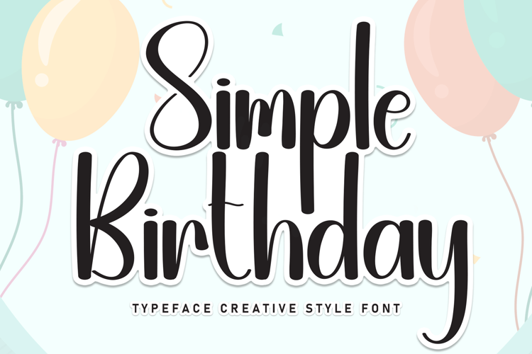 Simple Birthday Font website image
