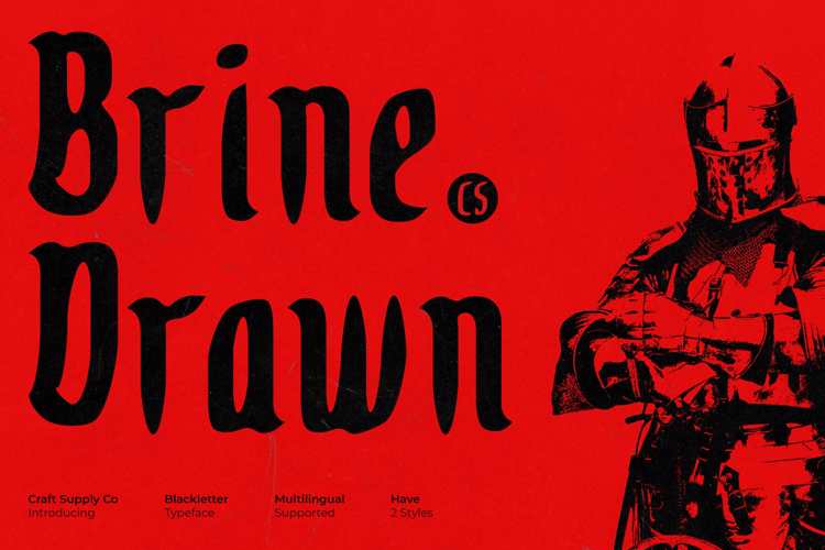 CS Brine Drawn Font website image