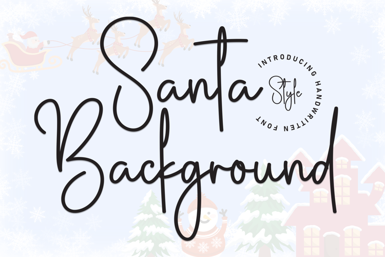 Santa Background Font website image