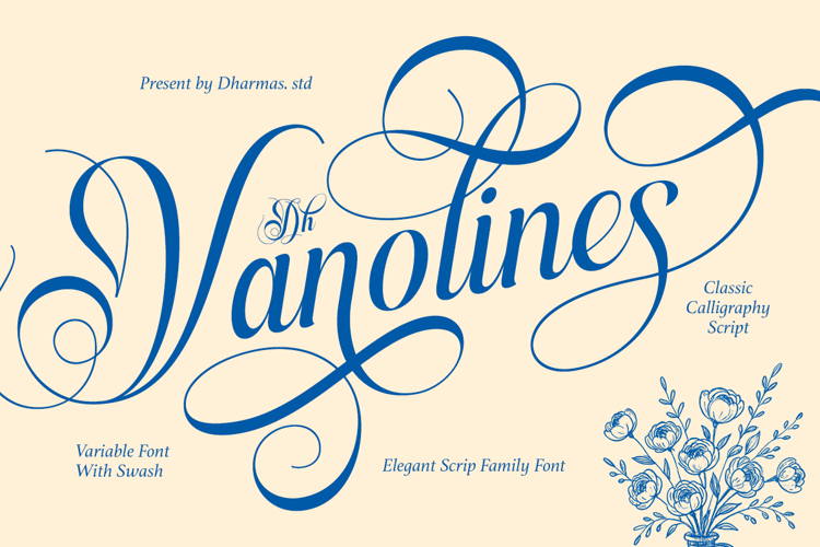 Dh Vanolines Font website image