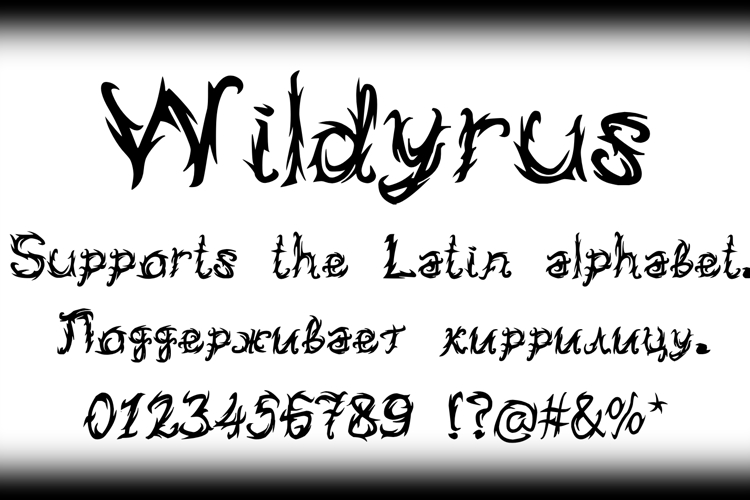 Wildyrus Font website image