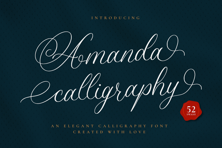 Amanda Calligraphy Font website image