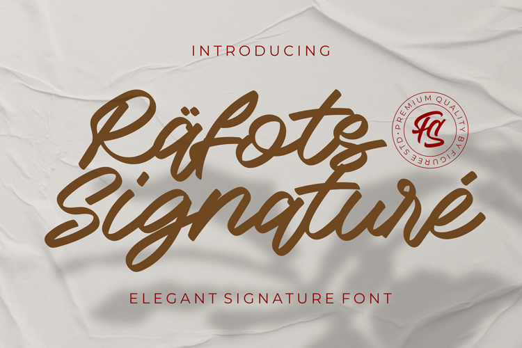 Rafots Signature Font website image