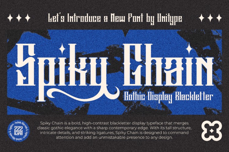 Spiky Chain Font website image