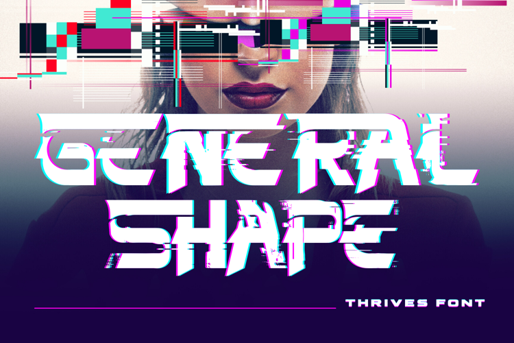 Thrives Glitch Font website image