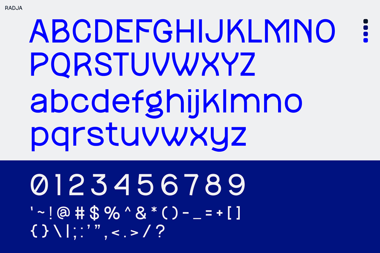 Radja Font website image