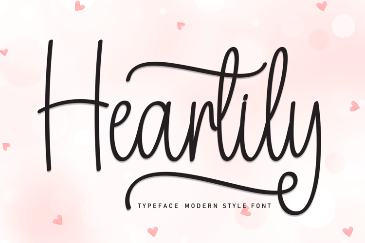 Heartily Font website image
