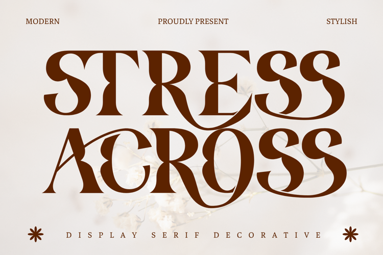 Stress Across Font website image