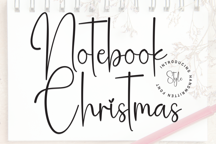 Notebook Christmas Font website image