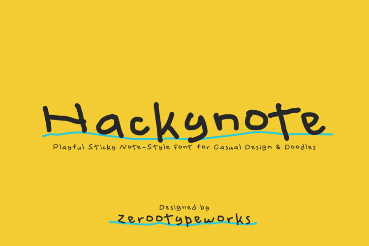 ZRTW Hackynote Font website image