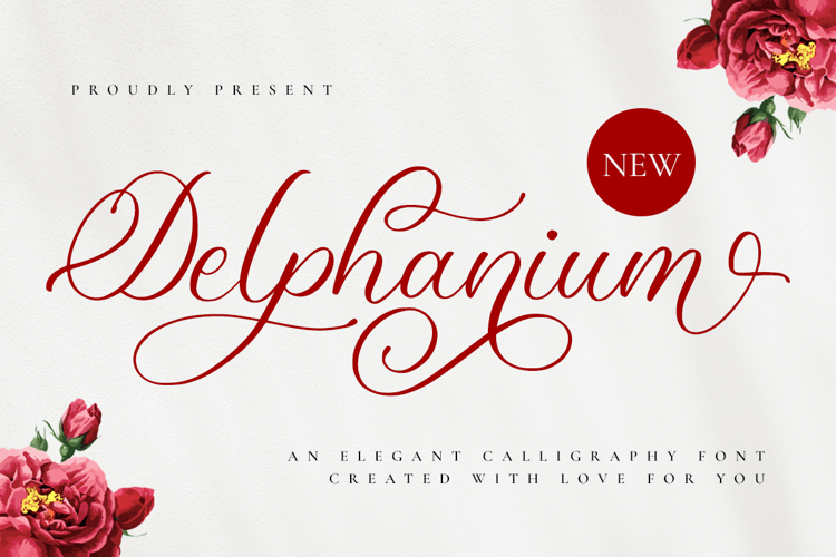 Delphanium Font website image