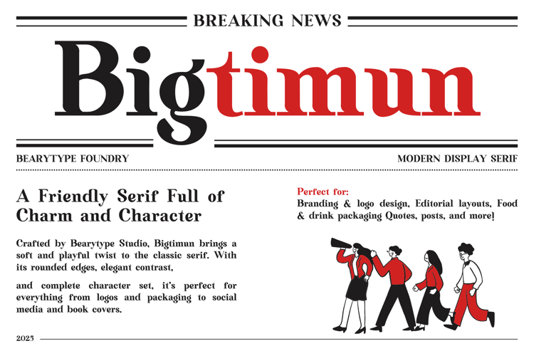 Bigtimun Font website image