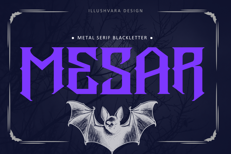 Metal Mesar Font website image