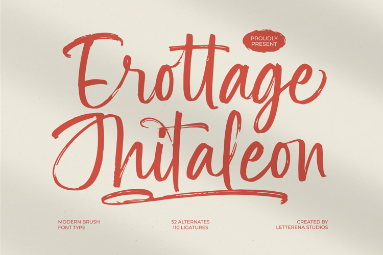Erottage Jhitaleon VERSION Font website image