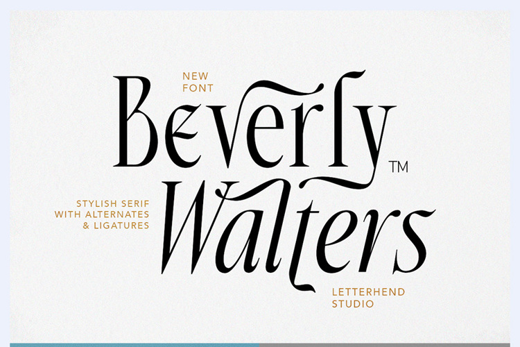 Beverly Walters Font website image
