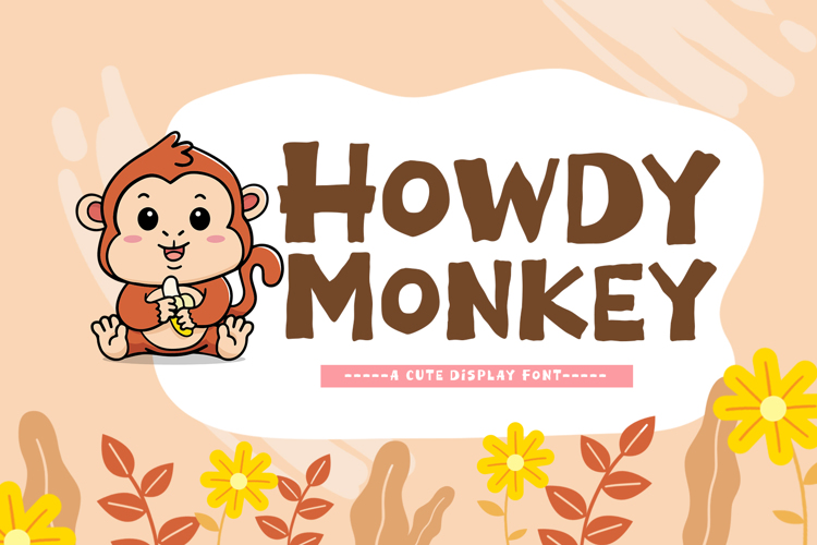 Howdy Monkey Font website image