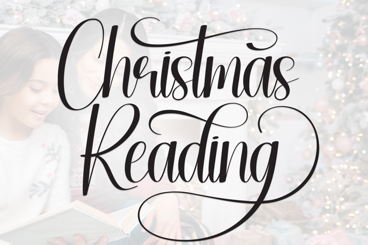 Christmas Reading Font website image