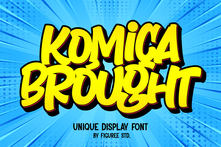 Komica Brought Font website image