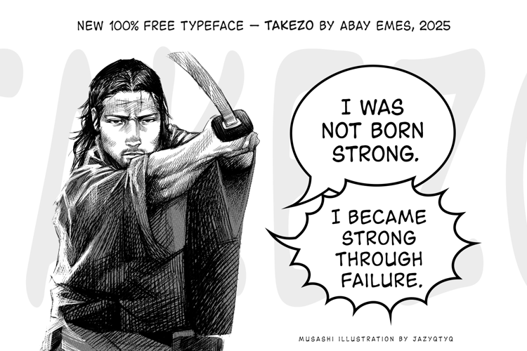 Takezo Font website image