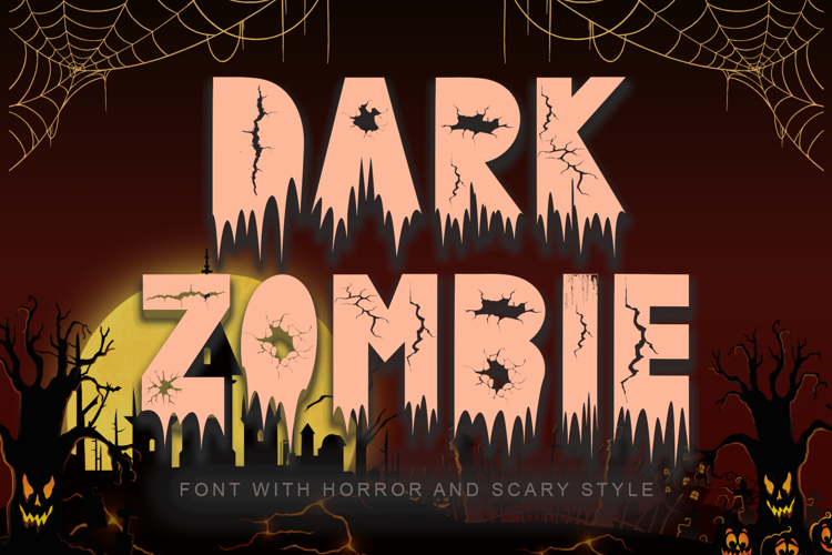 Dark Zombie Font website image