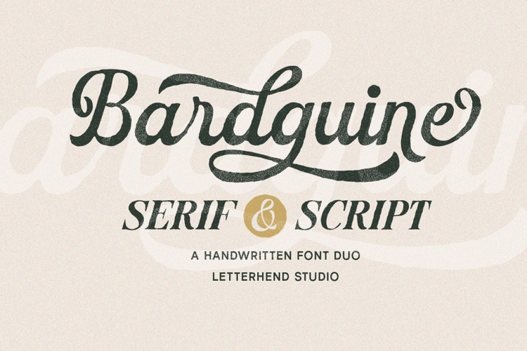 Bardguine Script Font website image