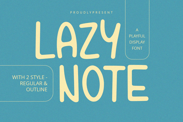 Lazy Note Font website image