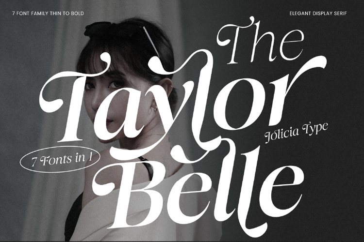 Taylor Belle Font website image