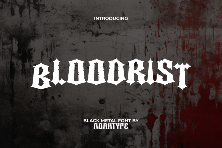 Bloodrist Font website image