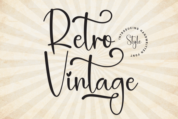 Retro Vintage Font website image
