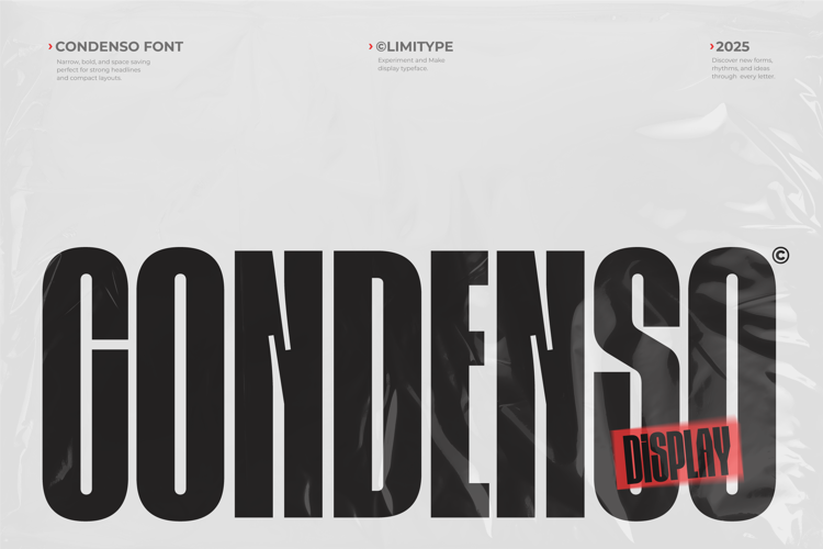 Condenso – Condensed Font website image