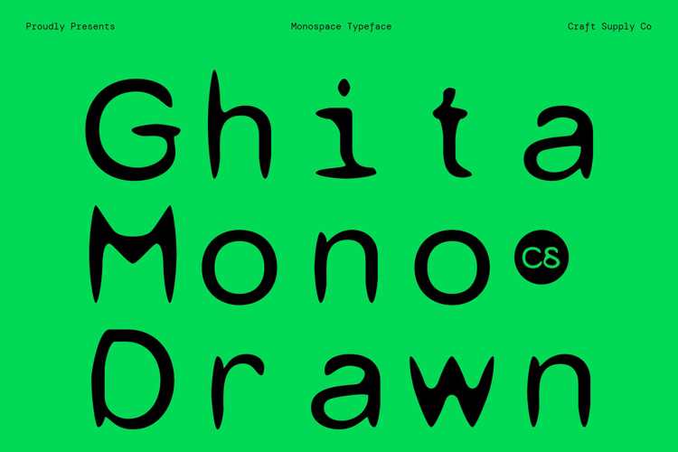 CS Ghita Mono Drawn Font website image