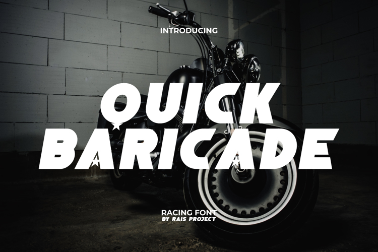 Quick Baricade Font website image