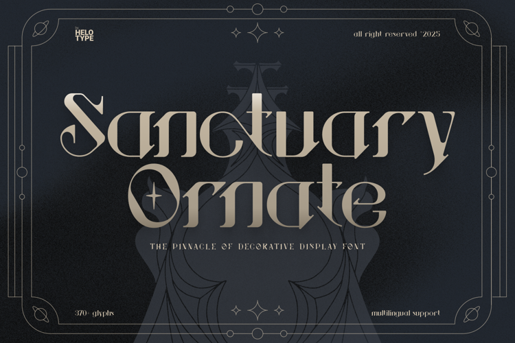 Sanctuary Ornate Font website image