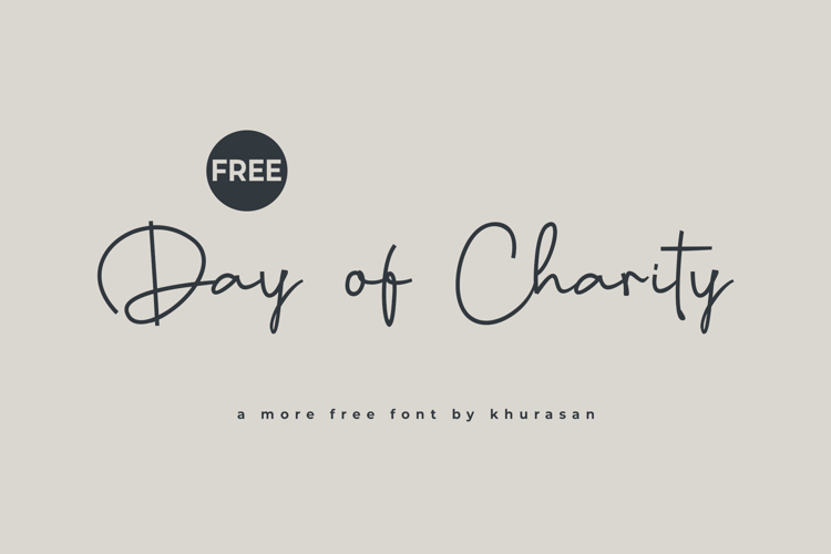 Days of Charity Font website image