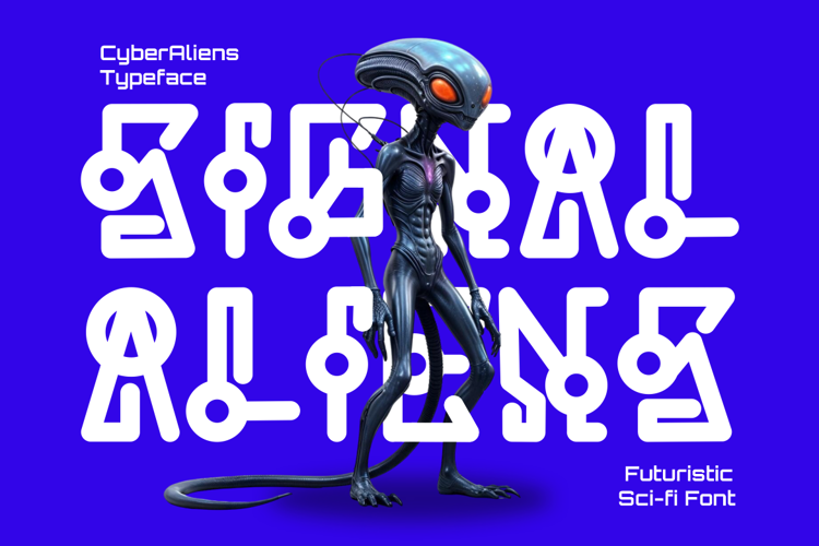 Cyber Aliens Font website image