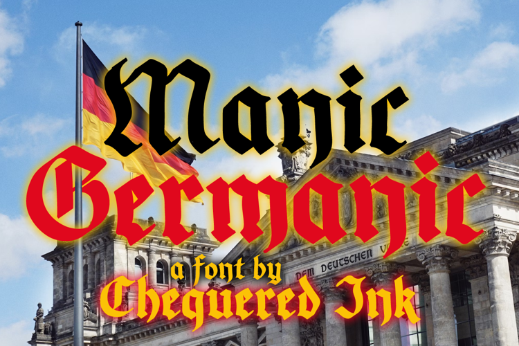 Manic Germanic Font website image