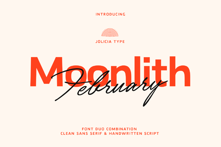Moonlith February Font website image