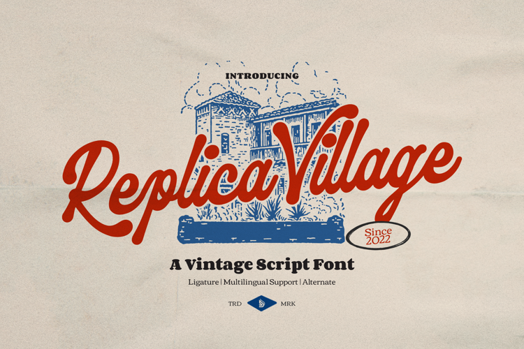 Replica Village Font website image