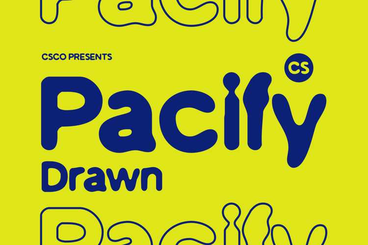 CS Pacify Drawn Font website image