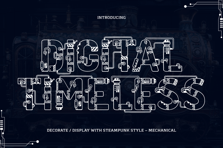 DIGITAL TIMELESS Font website image