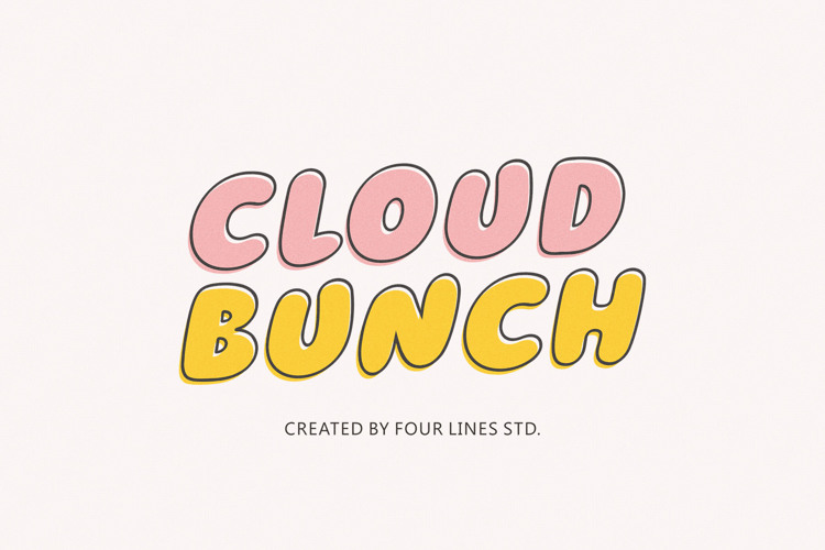 Cloud Bunch Font website image