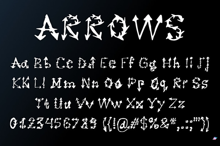 ARROWS Font website image