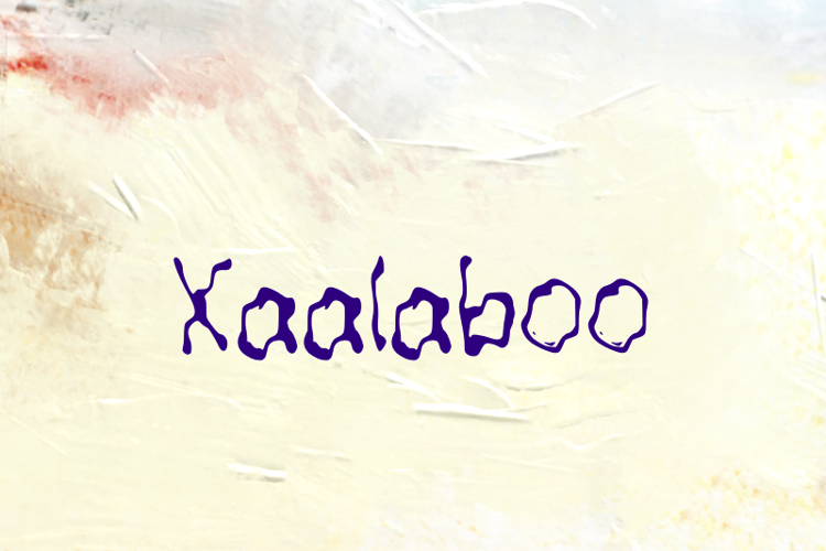x  Xaalaboo Font website image