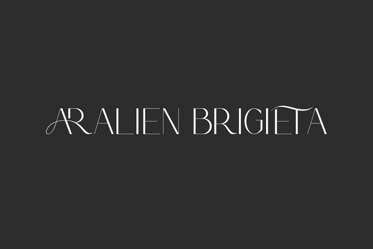 Aralien B Font website image