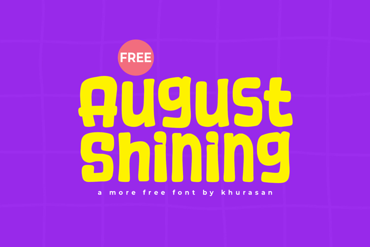August Shining Font website image