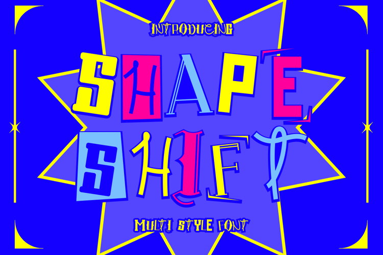 Shape Shift One Font website image