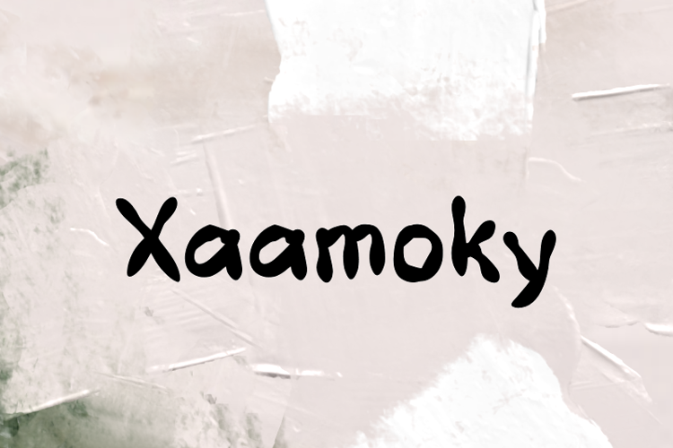 x  Xaamoky Font website image