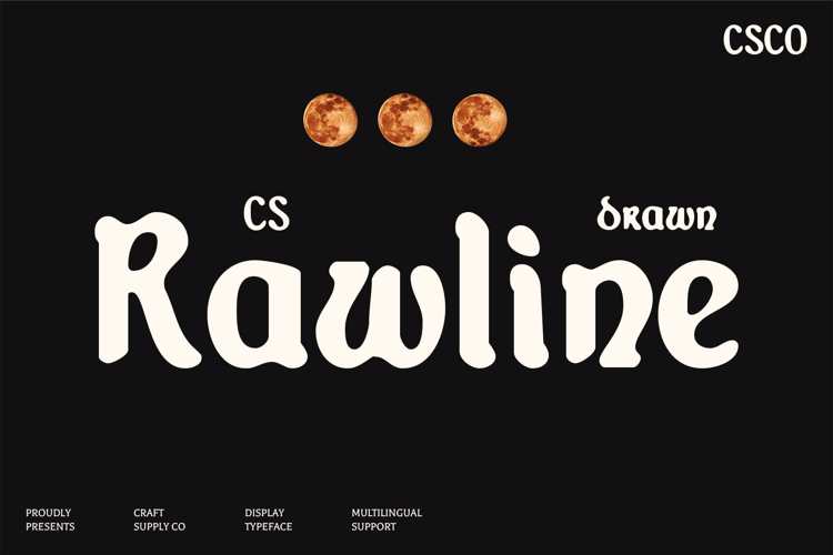 CS Rawline Drawn Font website image