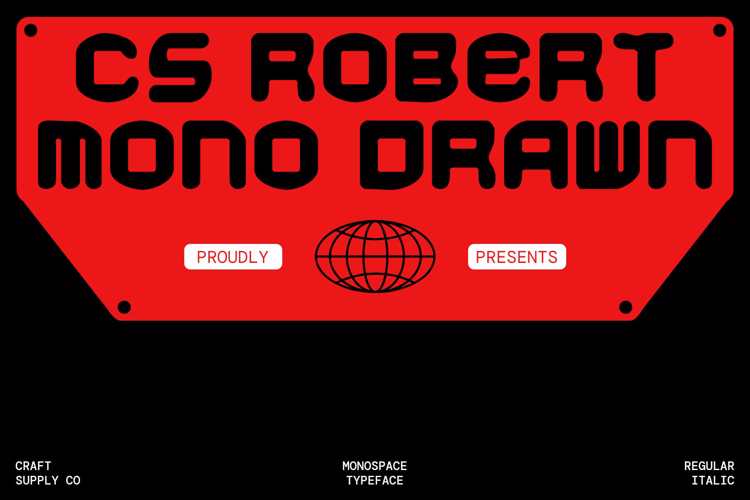 CS Robert Mono Drawn Font website image