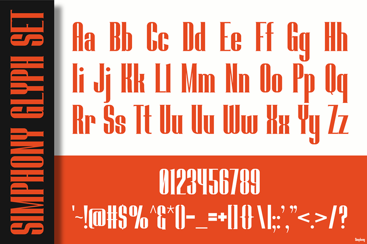 Simphony Font website image